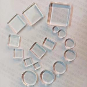 时光宝石美甲工具甲油胶色卡展示水晶透明玻璃贴片两面平正方正圆
