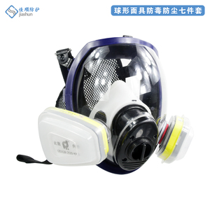 普达4009大视野舒适全面具罩球面屏防毒尘呼吸器防护滤毒盒滤棉