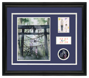 佐仓绫音 内山昂辉 萤火之森萤银声优配音亲笔签名照片裱框含证书