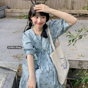 碎花连衣裙女夏季2021年新款法式初恋甜美温柔风仙气超仙森系裙子