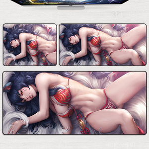 九尾妖狐勇者阿狸 lol英雄联盟鼠标垫加厚游戏桌垫定制家用锁边