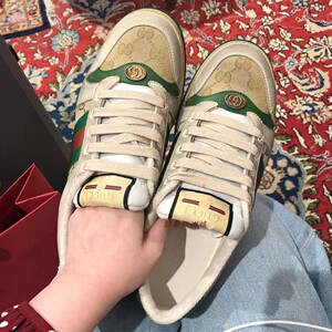 gucci古驰女鞋 经典做旧小脏鞋复古条纹脏脏鞋古奇运动休闲板鞋男
