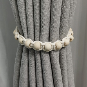 ins流苏窗帘扣束带手工diy绳子木质款棉线编织爱心款穗子绑绳