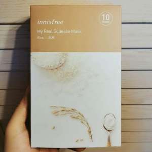 innisfree悦诗风吟悦享鲜萃大米面膜盒装10片购满两盒赠花王牙膏