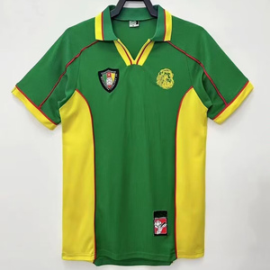 复刻版1998年世界杯喀麦隆主场复古老款球衣11号埃托奥短袖足球服