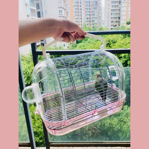 波尔仓鼠金丝熊笼子透明亚克力笼透明仓鼠外带鹦鹉透明跑轮透明