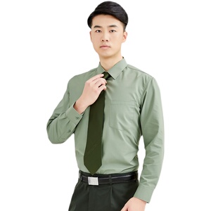 0032人付款淘宝四季正装军绿春秋常服内衬长衬橄榄绿