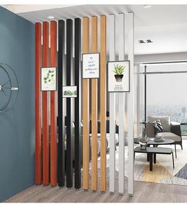 家用屏风隔断客厅竖条立柱大厅形象墙铝方通玄关背景墙简约北欧