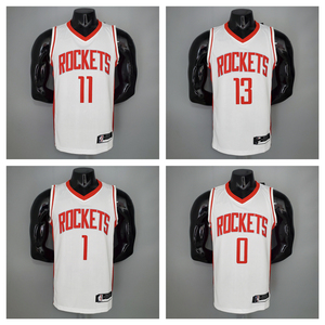 定制火箭队姚明11号麦迪1威少0篮球服复古球衣哈登13全明星篮球衣