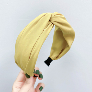 韩国进口黄色打结发卡发箍女宽边压发气质显脸小头箍简约百搭外出