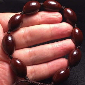 2紫皮核素珠手串稀有纯天然紫橄榄素核光珠纯手工打磨文玩男女