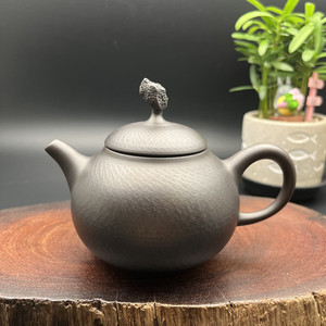 包邮台湾陶艺名家 张世奇 纯手工窑变茶壶 黑金刚 黑美人 女王头
