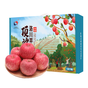 苹果水果新鲜苹果带箱5斤陕西正宗红富士脆甜精美礼盒顺丰包邮