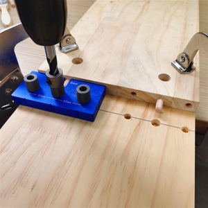 木工三合一打孔器圆木榫中心开孔定位器木板拼接偏心轮打眼钻头