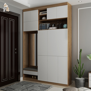 旗舰店天猫简欧式入户玄关整体高鞋柜家用门口定制定做大容量80cm1