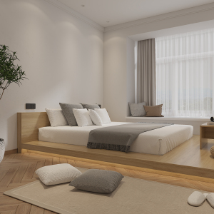 定制窗边飘窗床加长床尾悬浮地台床排骨架榻榻米悬空加宽地板矮床