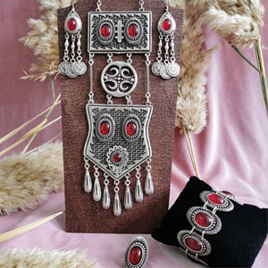 奥斯曼帝国哈萨克土库曼民族风饰品套装项链戒指耳环手链异域风情