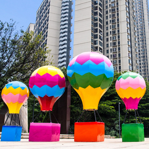 户外园林景观玻璃钢热气球雕塑幼儿园商场小区美陈装饰品创意摆件