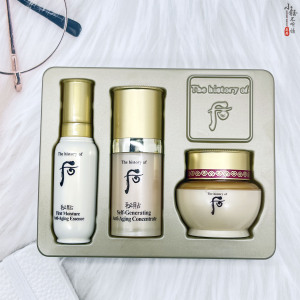 whoo后 秘贴自生循环密贴精华面霜中样小样三件套盒护肤品3件套装