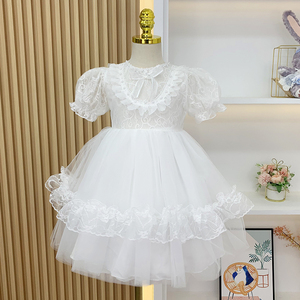 正品丹尼熊洛丽塔女童连衣裙2022夏装新款洋气儿童礼服公主裙夏季