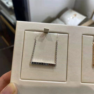 法国直邮代购chopard萧邦icecubepure新款22半镶钻项链男女通用款