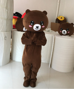 抖音布朗熊卡通人偶服装成人行走搞笑网红熊布偶服皮