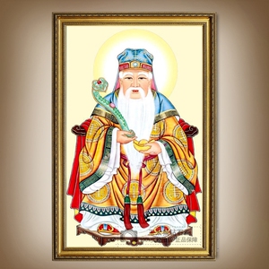 5d钻石画满钻方钻砖石贴钻十字绣新款玄关竖版宗教佛教神像土地公