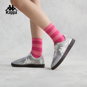 kappa卡帕背靠背德训鞋女2024新款女鞋复古休闲夏季女款运动板鞋