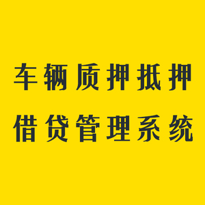 车辆质押抵押贷款管理系统 质押抵押借贷管理系统 借贷管理软件