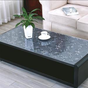 防油80*80黑色磨砂PVC桌布透明软质玻璃防水餐桌台布塑料桌垫免