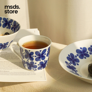 瑞典Rorstrand蓝色经典蝴蝶咖啡茶杯碟马克杯盘子碗陶瓷复古餐具