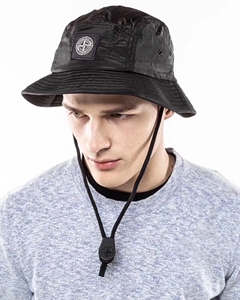 [代购]stone island石头岛渔夫帽盆帽男女遮阳帽防晒帽子尼龙抽绳