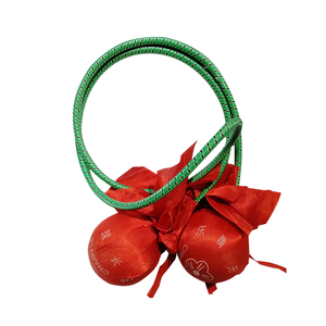 花绳双球健身球专业比赛健身广场舞太极手球中老年橡胶绳甩甩双球