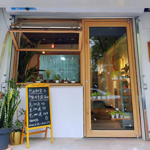 网红上推折叠窗提升窗上下推拉窗奶茶店外卖商铺门窗一体厂家定制