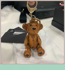 妞妞家【mcm】韩国代购正品 20款经典印花小熊挂饰包挂件钥匙扣