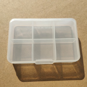 药盒便携迷你家用六格随身药物收纳盒分装盒翻盖式6分格透明药盒