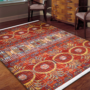 卧室床边波斯西米亚东南亚风格茶几地垫客厅棉麻新疆地毯3人付款26