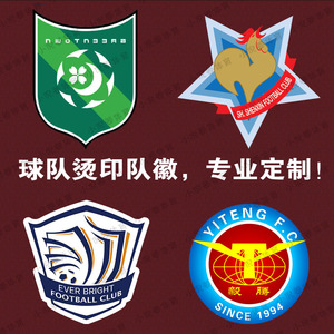 上海申鑫 杭州绿城 石家庄永昌 浙江毅腾烫印队徽 热转印球队标志