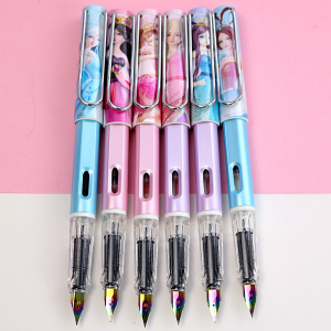 叶罗丽钢笔学生公主少女心正姿钢笔小学生专用换墨囊吸墨水练字