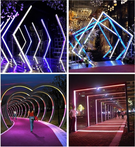 时光隧道/led发光幻彩灯带户外防水景区商场亮化公园长廊几何拱门