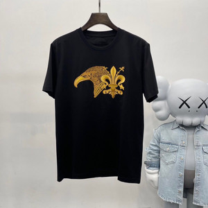 ins超火潮牌22ss夏季男商务休闲史蒂芬鸵鸟百搭老鹰圆领短袖t恤