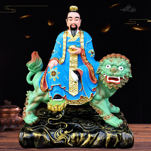 00宁静致远收藏馆淘宝太乙救苦天尊神像坐骑九头狮太乙真人佛像树脂