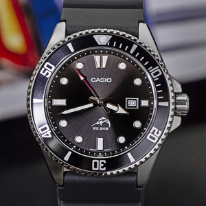 卡西欧casio剑鱼系列商务休闲简约夜光指针男士腕表 mdv-106-1a