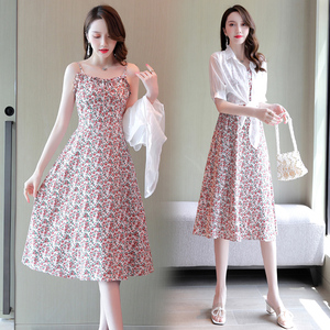 红袖谷官方旗舰店官网商场同款2022夏装新款艾迪尔女装正品连衣裙