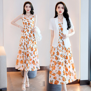 红袖谷官方旗舰店官网商场同款2022夏装新款艾迪尔女装正品连衣裙