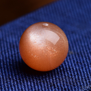 天然太阳石散珠圆珠双面猫眼带星光单颗多宝佛珠手串星月菩提配饰