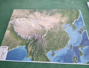 00郝乐521淘宝3d立体式壁挂中国地图沙盘模型卫星图地形地貌仿真