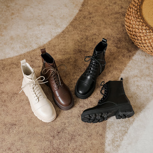 00688魅力服饰淘宝2022冬款奥伦女鞋马丁靴车靴欧美真皮短筒工装靴