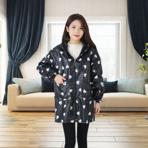 衣服女照衣罩衣大人加长版防水工作服女加绒加厚外套保暖尉智旗舰店