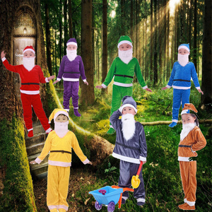 六一儿童白雪公主和七个小矮人演出男女服装舞台表演服装童话剧魔